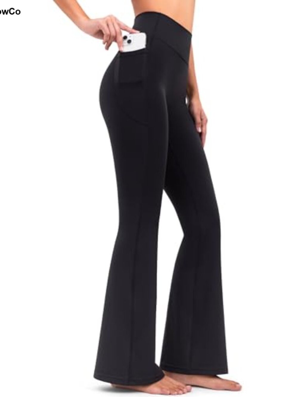 Flare Leggings High Waisted Tummy Control Yoga Pants with Pockets 30" Inseam